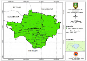 Peta KRB Kekeringan Kota Surakarta Tahun 2022