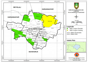 Peta KRB Longsor Kota Surakarta Tahun 2022