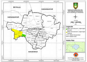 Peta KRB Pencemaran Lingkungan Kota Surakarta Tahun 2022
